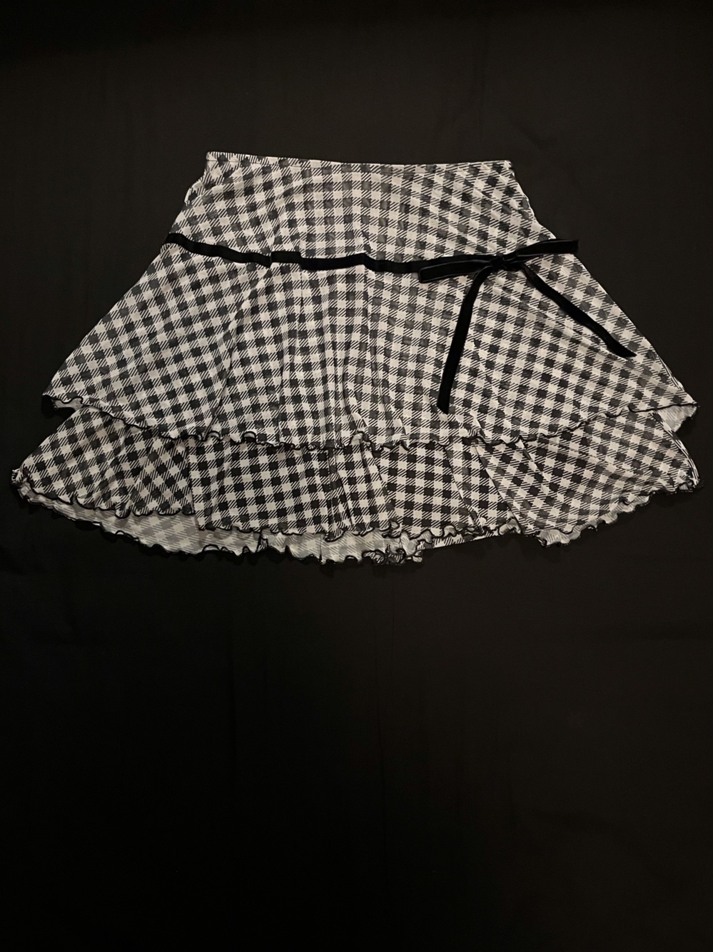 Gingham miniskirt